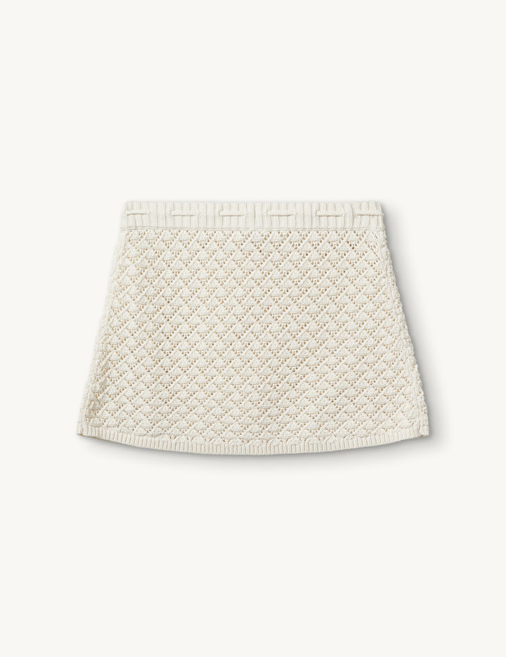 Riviera Mini Skirt Cream 4 / Cream