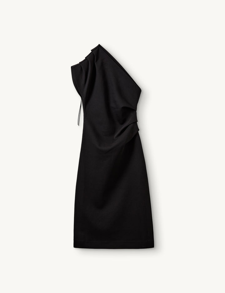 Glam Asymmetric Dress Black 4 / Black