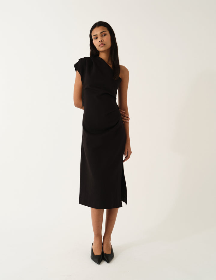 Glam Asymmetric Dress Black 4 / Black