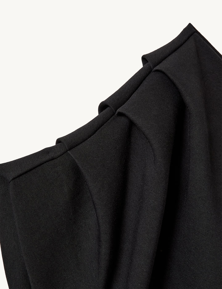 Glam Asymmetric Dress Black 4 / Black