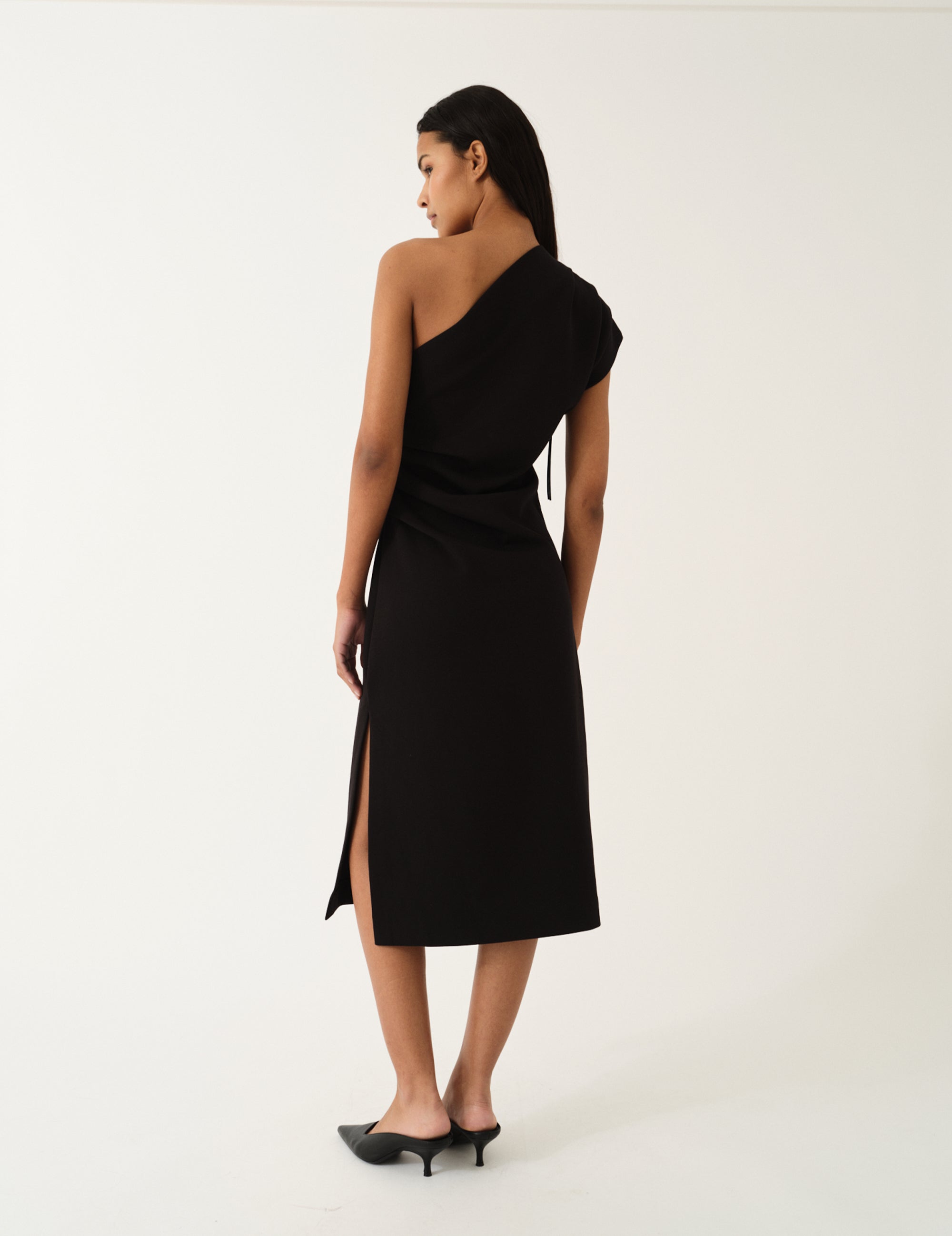 Glam Asymmetric Dress Black 4 / Black