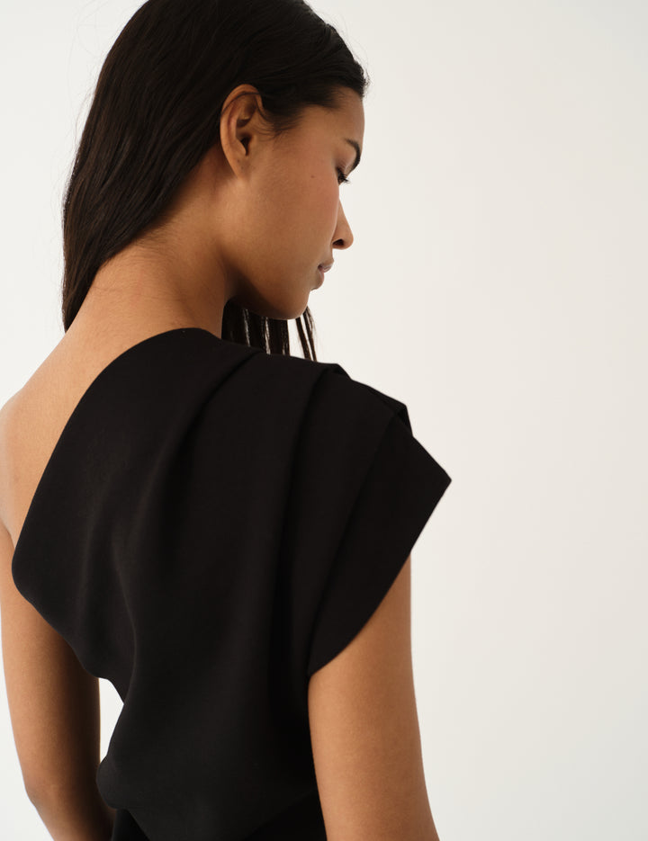 Glam Asymmetric Dress Black 4 / Black