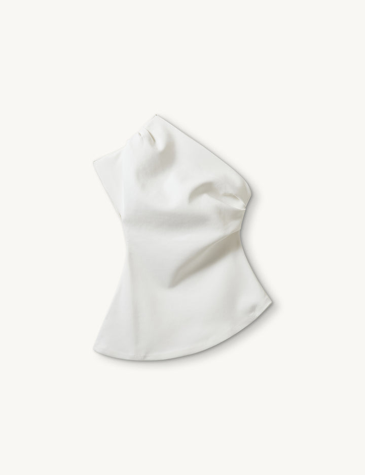 Glam Asymmetric Tee Cream 4 / Cream