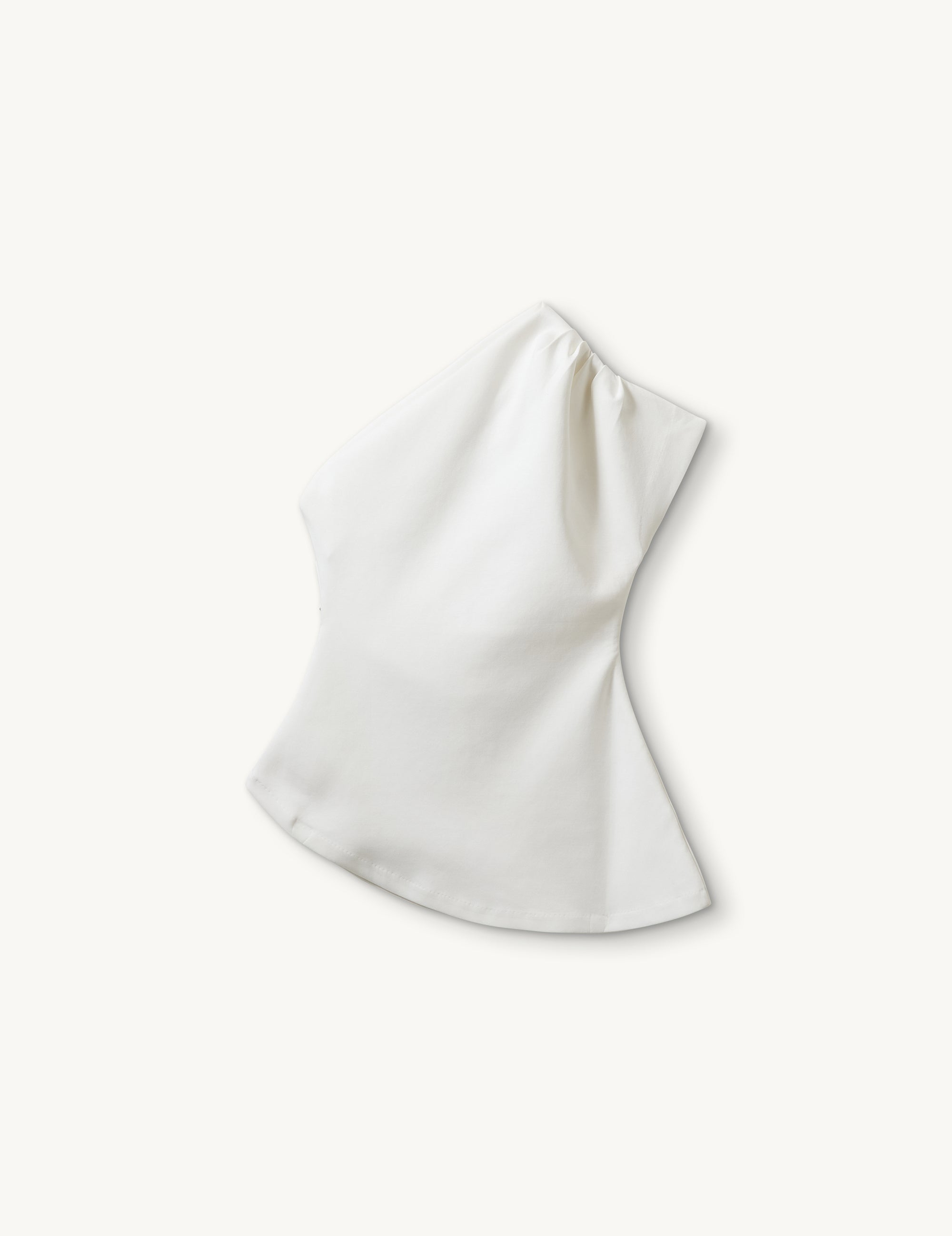 Glam Asymmetric Tee Cream 4 / Cream