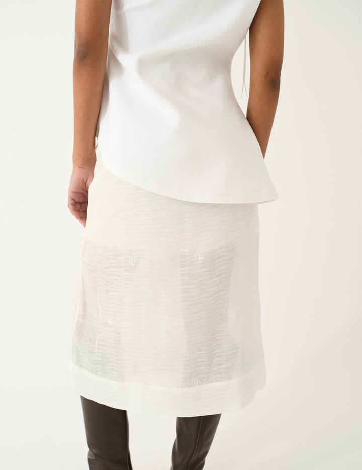 Glam Asymmetric Tee Cream 4 / Cream