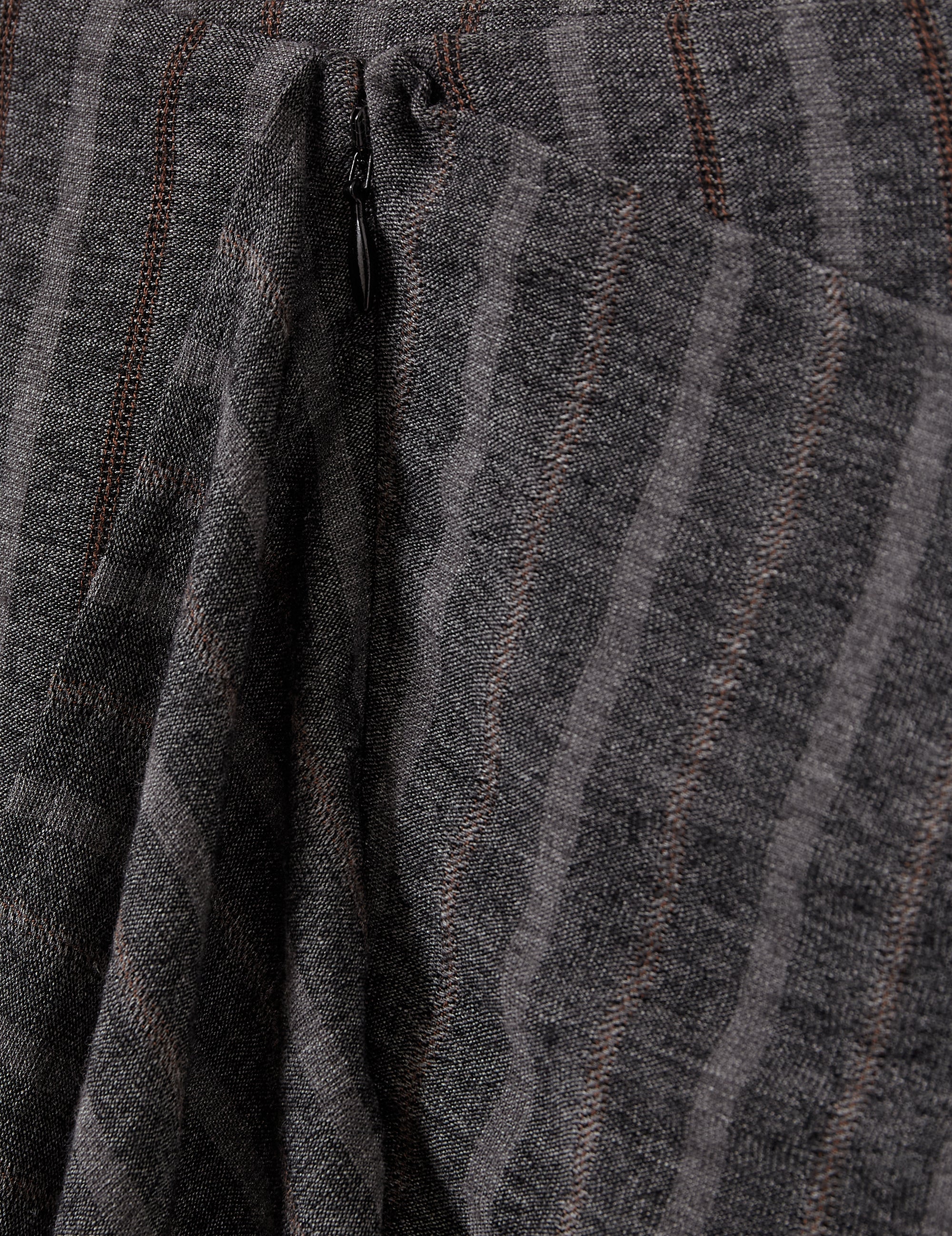 Cheval Skirt Grey melange/brown stripe 4 / Grey melange/brown stripe