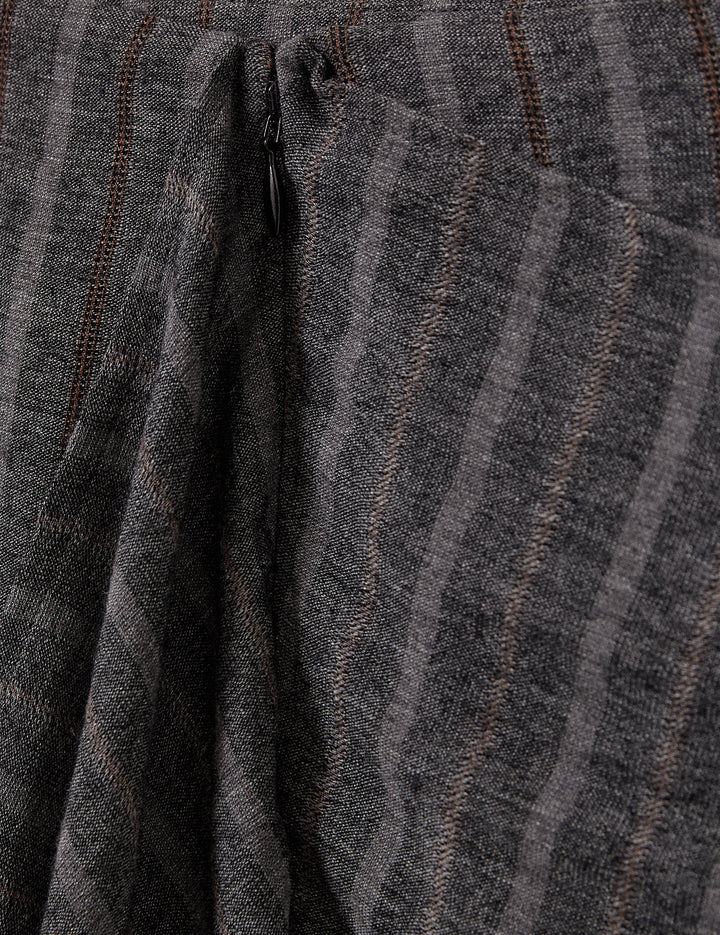 Cheval Skirt Grey melange/brown stripe 4 / Grey melange/brown stripe