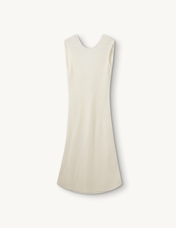 Tanzania Back Dress Cream 4 / Cream